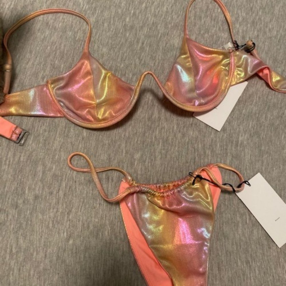 Lovewave nadia top campbell bottom rainbow swim